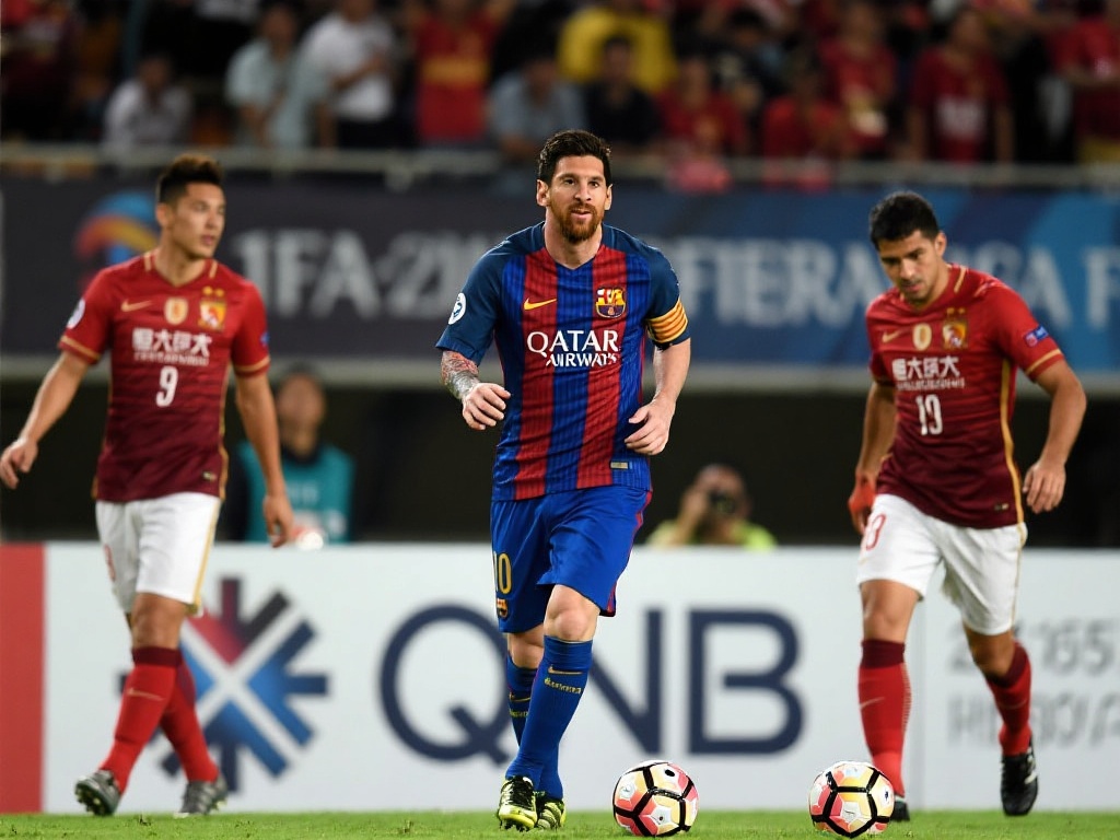 梅西与中超球队的三次对决回顾 梅西第一次面对中超球队,是在2015年国