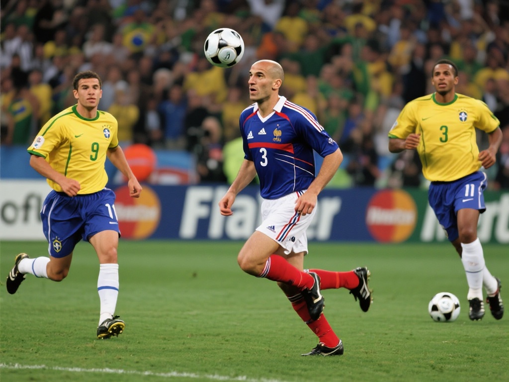 决赛中，法国队面对了强大的巴西队。然而，